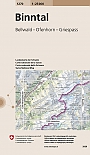 Topografische Wandelkaart Zwitserland 1270 Binntal Bellwald - Ofenhorn - Griespass - Landeskarte der Schweiz