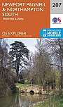 Topografische Wandelkaart 207 Newport Pagnell / Northampton South  Towcester & Olney - Explorer Map