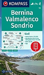 Wandelkaart 93 Bernina, Valmalenco, Sondrio Kompass