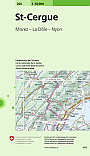 Topografische Wandelkaart Zwitserland 260 St. Cergue Morez La Dole Nyon - Landeskarte der Schweiz
