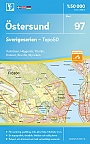 Topografische Wandelkaart Zweden 97 Ostersund Sverigeserien Topo 50