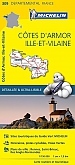 Fietskaart - Wegenkaart - Landkaart 309 Cotes-d'Armor Ille-et-Vilaine - Départements de France - Michelin