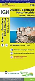 Fietskaart 176 Corsica Ajaccio Bonifacio Porto Vecchio PNR de Corse (Sud)- IGN Top 100 - Tourisme et Velo