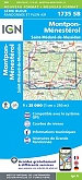 Topografische Wandelkaart van Frankrijk 1735SB - Montpon-Menesterol Saint-Medard-de-Mussidan