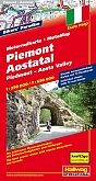 Motorkaart Piemonte - Aostatal Motorradkarte Hallwag