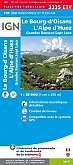Wandelkaart 3335ETR  Le Bourg d'Oisans / L'Alpe d'Huez  Geplastificeerd | IGN