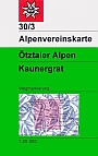 Wandelkaart 30/3 Ötztaler Alpen Kaunergrat | Alpenvereinskarte