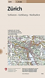 Topografische Wandelkaart Zwitserland 1091 Zurich Schlieren Uetliberg Wallisellen - Landeskarte der Schweiz