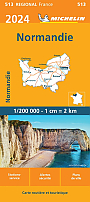 Wegenkaart - Landkaart 513 Normandie 2024 - Michelin Region France