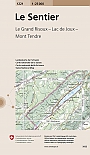 Topografische Wandelkaart Zwitserland 1221 Le Sentier Le Grand Risoux Lac de Joux Mont Tendre - Landeskarte der Schweiz