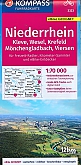 Fietskaart 3323 Niederrhein, Kleve, Wesel, Krefeld, Mönchengladbach, Viersen | Kompass