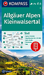 Wandelkaart 3 Allgäuer Alpen, Kleinwalsertal Kompass