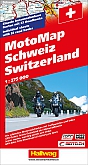 Motorkaart Zwitserland Schweiz Motorradkarte Hallwag