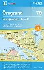 Topografische Wandelkaart Zweden 79 Oregrund Sverigeserien Topo 50