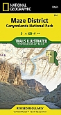 Wandelkaart 312 Canyonlands Maze District (Utah) - Trails Illustrated Map / National Park Maps National Geographic