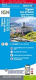 Wandelkaart 3633 ETR Tignes / Val d'Isere / pnr de la Vanoise Geplastificeerd | IGN