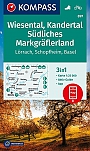 Wandelkaart 897 Wiesental, Kandertal, Südliches Markgräflerland Kompass