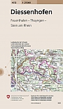 Topografische Wandelkaart Zwitserland 1032 Diessenhofen Feuerthalen Thyagnen Stein am Rhein - Landeskarte der Schweiz