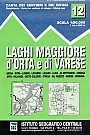 Wandelkaart 12 Lachi Maggiore Dórta e di Varese | IGC Carta dei sentieri e dei rifugi