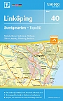 Topografische Wandelkaart Zweden 40 Linköping Sverigeserien Topo 50