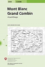 Topografische Wandelkaart Zwitserland 5003 Mont Blanc Grand Combin (Samengestelde kaart) - Landeskarte der Schw