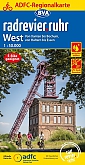 Fietskaart Ruhrgebiet West | ADFC Regional- und Radwanderkarten - BVA Bielefelder Verlag