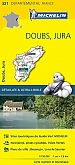 Fietskaart - Wegenkaart - Landkaart 321 Doubs Jura - Départements de France - Michelin
