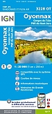 Topografische Wandelkaart van Frankrijk 3228OT - Oyonnax / Gorges de l'Ain Haut-Jura