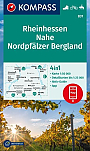 Wandelkaart 831 Rheinhessen, Nahe, Nordpfälzer Bergland Kompass