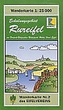 Wandelkaart Eifel 2 Rureifel - Wanderkarte Des Eifelvereins