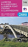 Topografische Wandelkaart 146 Lampeter / Llandovery - Landranger Map