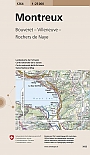 Topografische Wandelkaart Zwitserland 1264 Montreux Bouveret Villeneuve Rochers de Naye - Landeskarte der Schweiz
