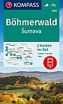 Wandelkaart 2000 Bohmerwald Sumava Kompass
