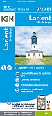 Topografische Wandelkaart van Frankrijk 0720ET - Lorient / Ile de Groix