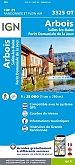Topografische Wandelkaart van Frankrijk 3325OT - Arbois / Salins-Les-Bains / Foret Domaniale de La Joux