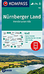 Wandelkaart 172 Nürnberger Land Hersbrucker Alb Kompass