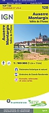 Fietskaart 128 Auxerre Montargis Vallee de l'Yonne- IGN Top 100 - Tourisme et Velo
