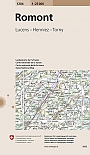 Topografische Wandelkaart Zwitserland 1204 Romont Lucens Henniez Torny - Landeskarte der Schweiz