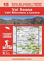 Wandelkaart 15 Val Soana, Valle di Ribordone, Valle di Locana L'Escursionista