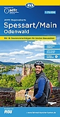 Fietskaart Radwandern im Landkreis Main-Spessart Odenwald  | ADFC Regional- und Radwanderkarten - BVA Bielefelder Verlag