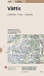 Topografische Wandelkaart Zwitserland 1175 Vättis Calfeisen Pizol Calanda - Landeskarte der Schweiz