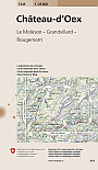 Topografische Wandelkaart Zwitserland 1245 Chateau d' Oex Le Moleson Grandvillard Rougemont- Landeskarte der Schweiz