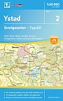 Topografische Wandelkaart Zweden 2 Ystad Sverigeserien Topo 50