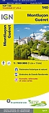 Fietskaart 140 Montlucon Gueret - IGN Top 100 - Tourisme et Velo