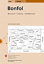 Topografische Wandelkaart Zwitserland 1065 Bonfol Boncourt Coeuve Vendlincourt - Landeskarte der Schweiz