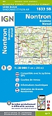 Topografische Wandelkaart van Frankrijk 1833SB - Nontron Brantome Mareuil