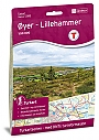 Topografische Wandelkaart Noorwegen 2495 Øyer - Lillehammer - Nordeca Turkart