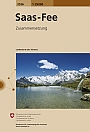 Topografische Wandelkaart Zwitserland 2526 Saas-Fee (Samengestelde kaart) - Landeskarte der Schweiz