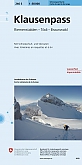 Skikaart Zwitserland 246S Klaussenpass Riemenstalden - Tödi - Braunwald - Landeskarte der Schweiz