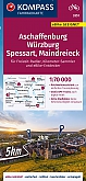 Fietskaart 3351 Aschaffenburg Würzburg - Spessart - Maindreieck | Kompass